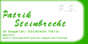 patrik steinbrecht business card